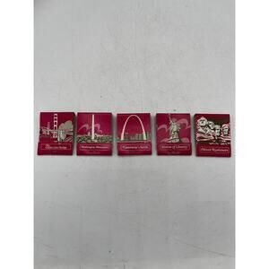 Complete Set 5 American Landmarks Matchbooks Vintage Diamond Match Series Full